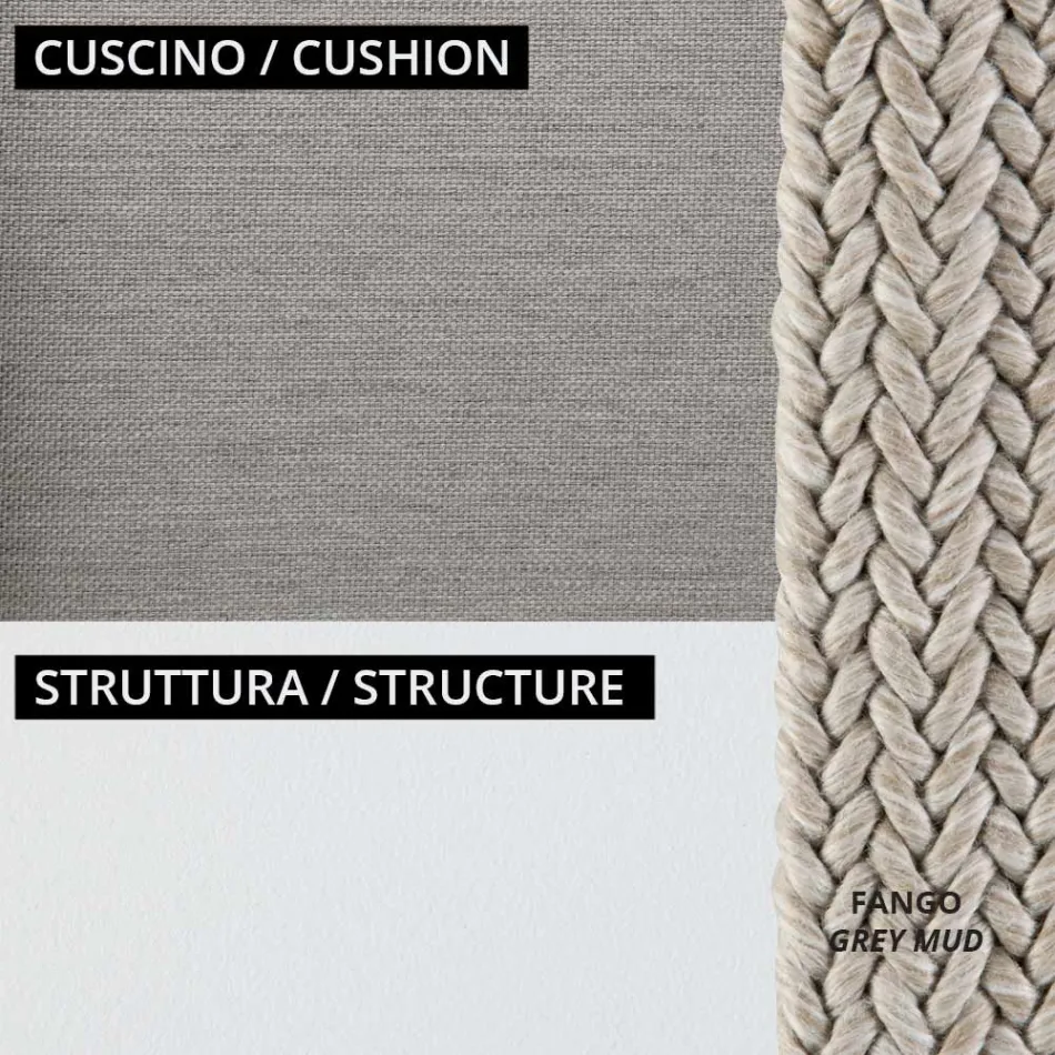 Gartenlounge mit Sesseln und Metallsofa Made in Italy - Prato Viadurini