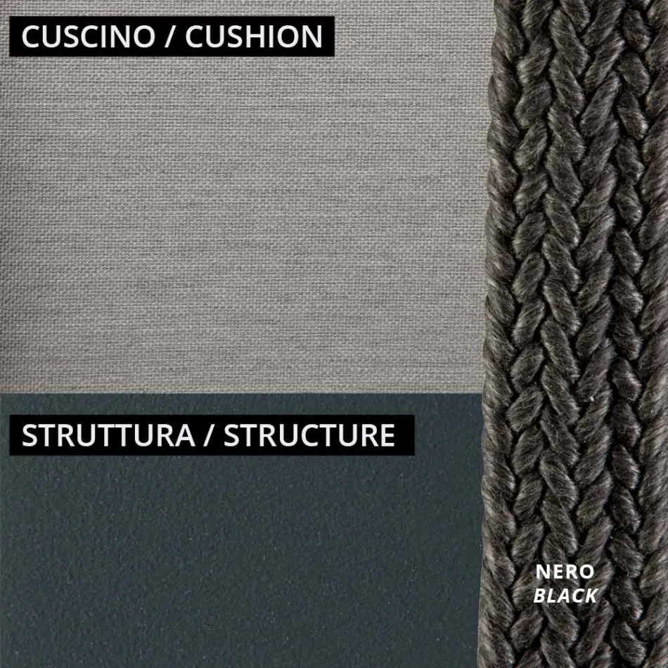 Gartenlounge mit Sesseln und Metallsofa Made in Italy - Prato Viadurini