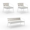 Gartenlounge mit Sesseln und Metallsofa Made in Italy - Prato