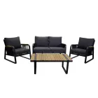 Wohnzimmer aus Aluminium mit Details aus brasilianischem Teakholz - Tagebuch Viadurini