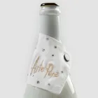 Abtropfschale aus weißem oder schwarzem Leinen mit Stickerei und Kristallen, 2 Stück – Salvino Viadurini