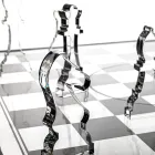 Designer-Schach- und Damespielset aus Plexiglas mit Schublade, hergestellt in Italien - Elora Viadurini