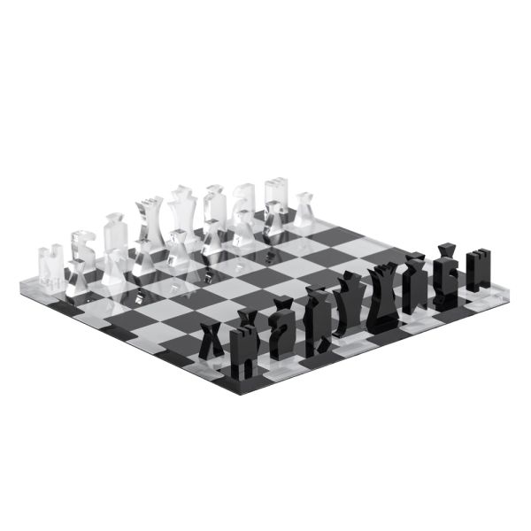 Schachbrett für schach und dame aus acrylglas made in italy - smanto