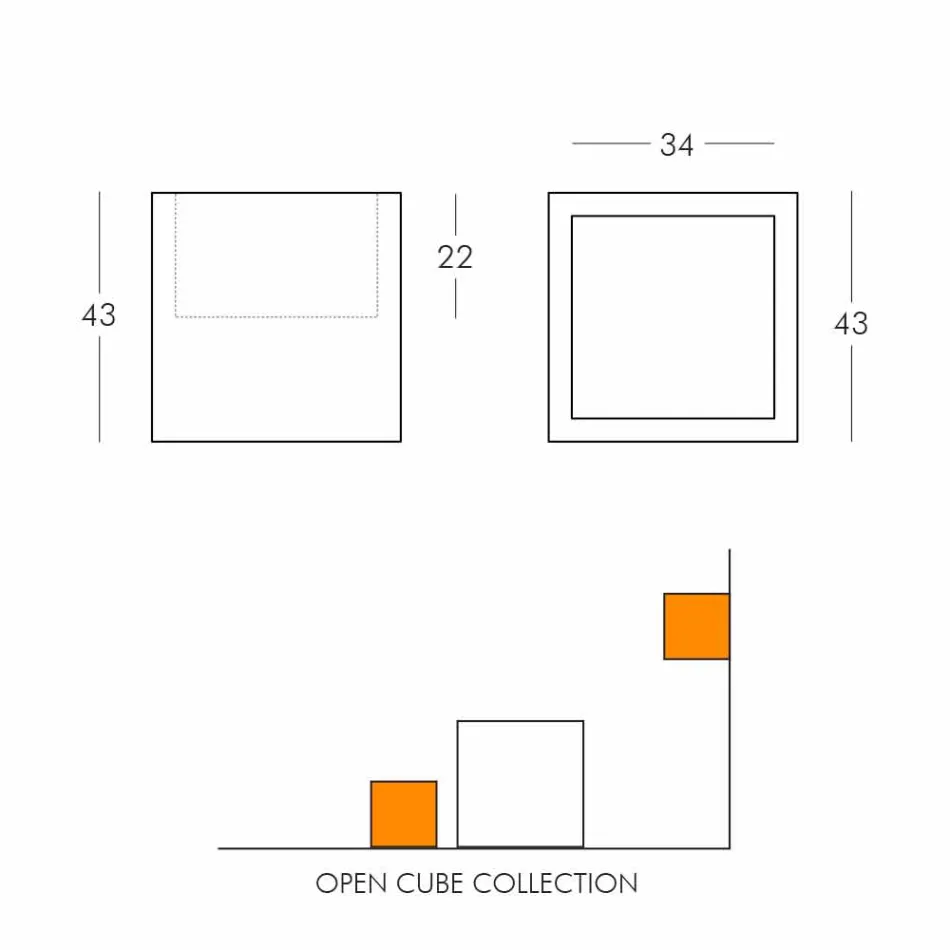 Cube Leuchtregal Slide Open Cube modernes Design aus Italien Viadurini
