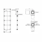 Modularer hydraulischer Handtuchwärmer 194 W Chrom-Messingrohr - Caesar Viadurini