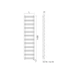 Handtuchwärmer mit elektrischem System aus Kohlenstoffstahl – Praline Viadurini