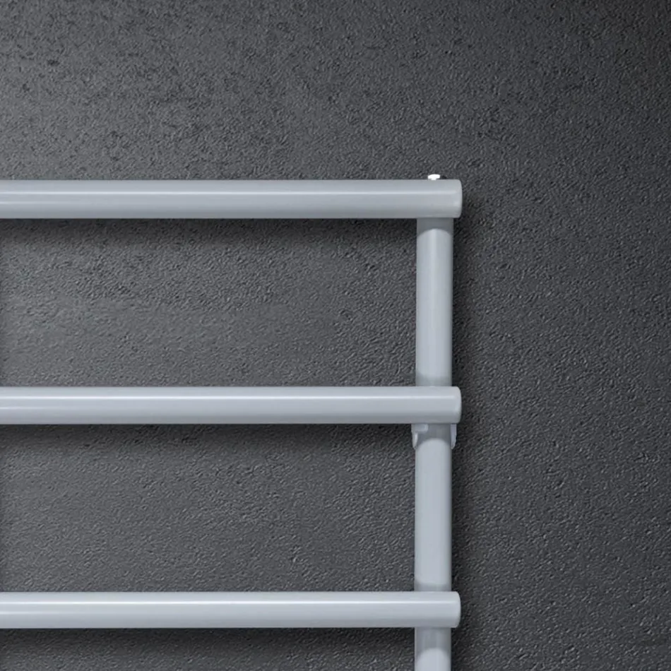 Elektrischer Handtuchwärmer mit kreisförmigen Elementen, hergestellt in Italien – Erdbeere Viadurini