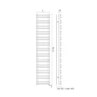 Elektrischer Handtuchwärmer mit horizontalen Elementen, hergestellt in Italien – Amaretti Viadurini