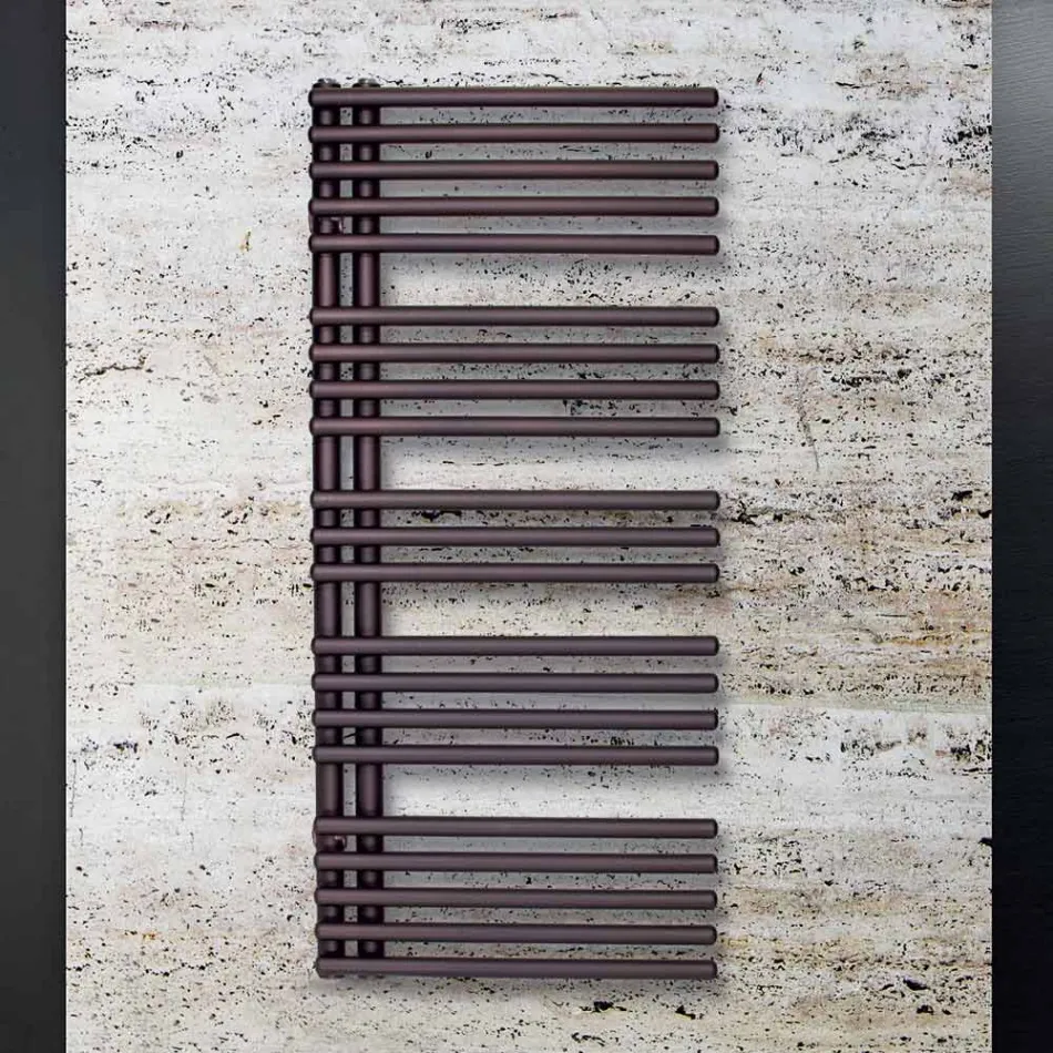 Elektrischer Handtuchwärmer aus Kohlenstoffstahl, hergestellt in Italien – Sauerkirschen Viadurini