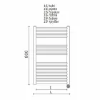 Elektrischer Handtuchwärmer für das vertikale Badezimmerdesign aus Stahl 300 W - Italo Viadurini