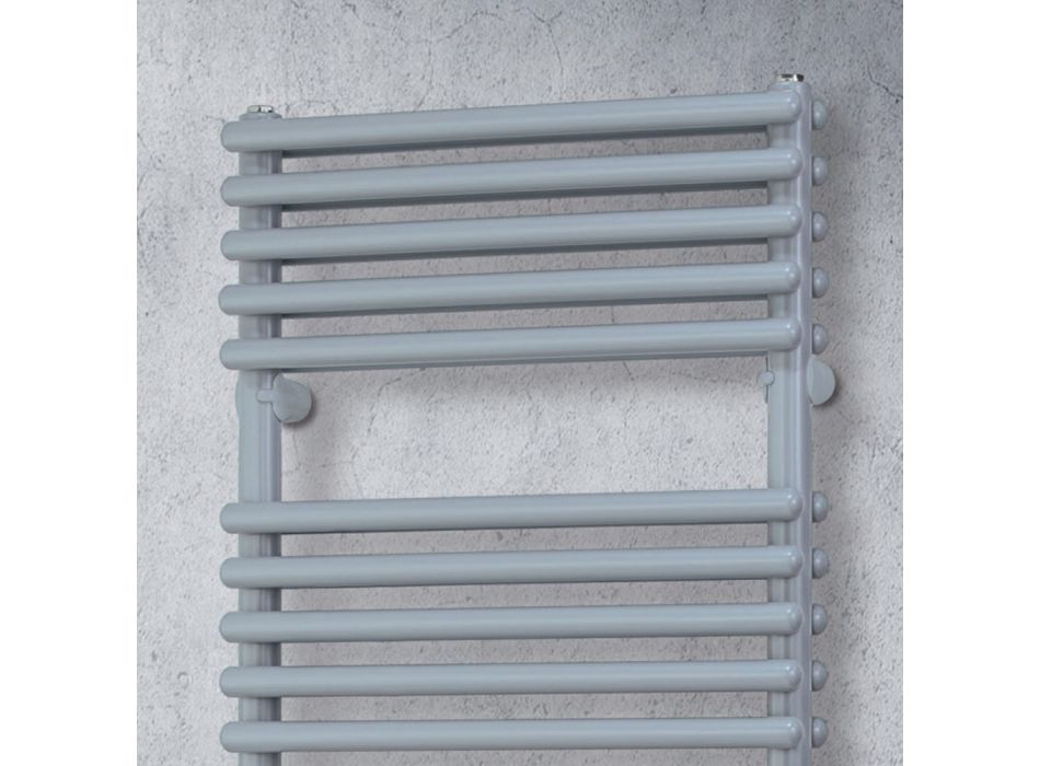 Hydraulischer Handtuchwärmer mit 4 Reihen horizontaler Elemente, hergestellt in Italien – Meringue Viadurini