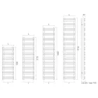 Amaretti Hydraulischer Handtuchwärmer mit horizontalen Heizelementen, hergestellt in Italien Viadurini