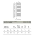 Hydraulischer Handtuchwärmer aus Stahl in verschiedenen Farben Made in Italy - Ibis Viadurini