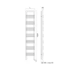 Handtuchwärmer aus Stahl mit elektrischem System, hergestellt in Italien – Rum Viadurini