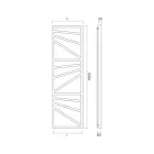 Gemischter Handtuchwärmer mit quadratischen Elementen, hergestellt in Italien – Mandeln Viadurini