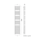 Gemischter Handtuchwärmer in Stahl-Aluminium-Ausführung, hergestellt in Italien – Brioches Viadurini