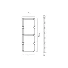 Gemischter Handtuchwärmer aus Messing mit Verbindungskugeln, hergestellt in Italien – Ricotta Viadurini