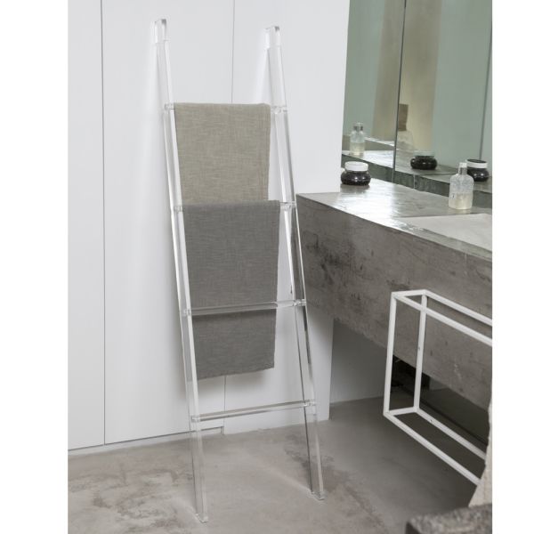 Transparente acryl-kristall-badetuchhalter-leiter - smart