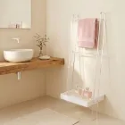 Weiße Handtuchleiter aus Plexiglas, hergestellt in Italien – Jamira Viadurini