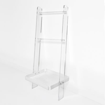 Weiße Handtuchleiter aus Plexiglas, hergestellt in Italien – Jamira Viadurini