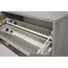 Zweireihiger Schuhschrank mit Klappe aus Cleaf Senis Zementmelamin Viadurini