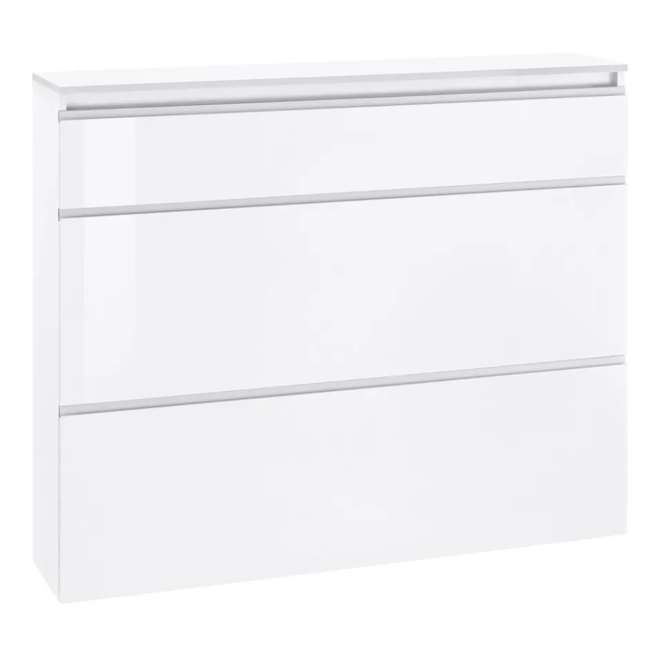 Schuhschrank Weiß oder Anthrazit 3 Türen Nachhaltiges Holzdesign - Emanuelito Viadurini