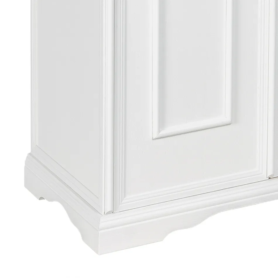 Schuhschrank mit 1 Schublade und 2 Holztüren Made in Italy - Lasa Viadurini