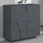 Indoor-Schuhschrank mit 2 Melamintüren Made in Italy - Naditza Viadurini