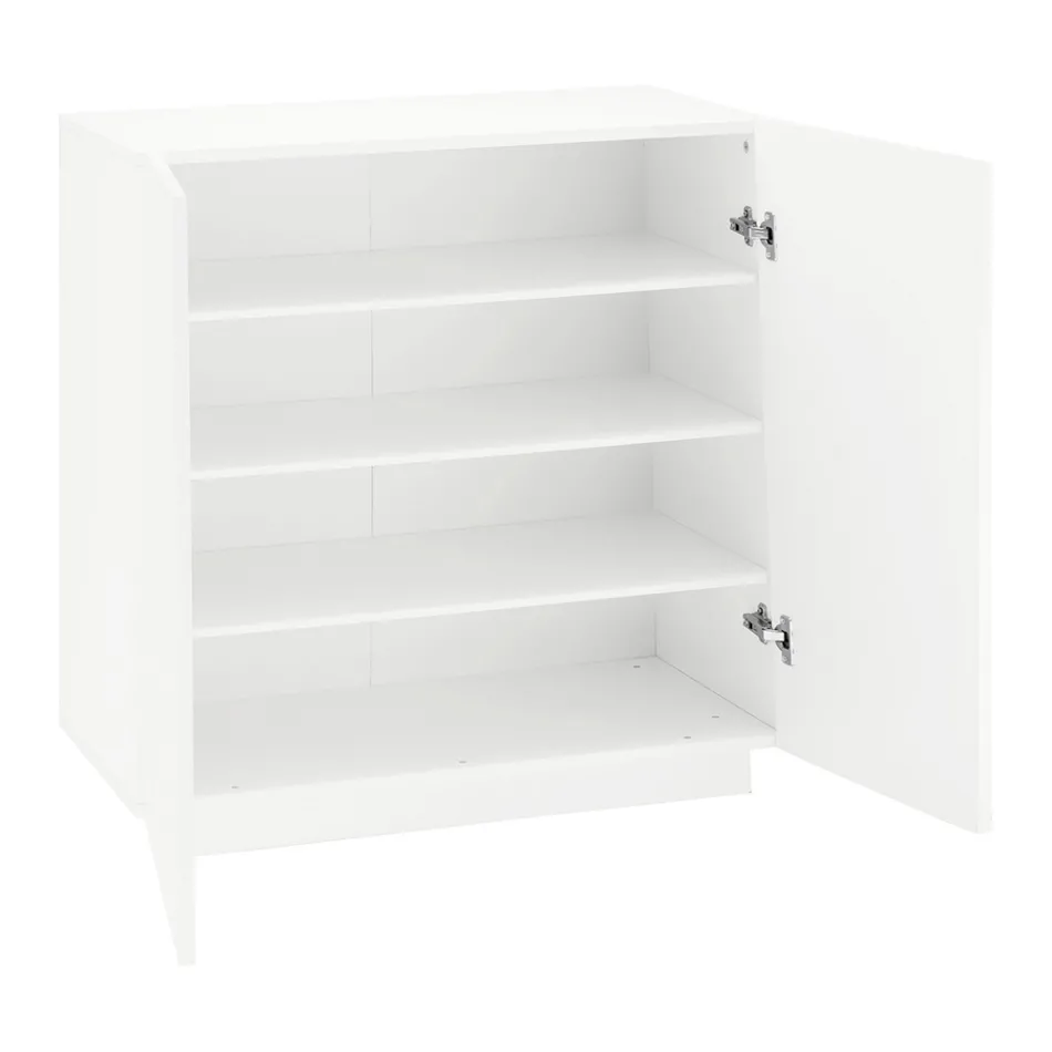 Schuhschrank für Wohnzimmer mit 2 Türen aus Melamin Made in Italy - Popilio Viadurini