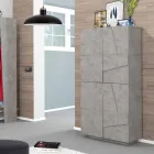 Schuhschrank aus Melamin für den Innenbereich mit 4 Türen Made in Italy - Naditza Viadurini