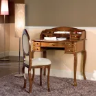 Schreibtisch 7 Schubladen Walnussholz mit Intarsien Made in Italy - Katerine Viadurini