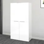 Moderner weißer Wandschreibtisch im italienischen Design aus poliertem Holz - Ghero Viadurini