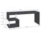 Weißer oder Schiefer Schreibtisch in italienischem Design Holz 3 Größen - Michel Viadurini