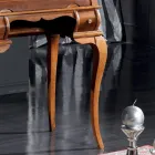 Klassischer Schreibtisch 5 Schubladen aus Holz und Intarsien Made in Italy - Hastings Viadurini