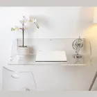 Otilia Plexiglas-Wandschreibtisch im minimalistischen Design, hergestellt in Italien Viadurini
