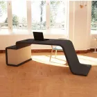 Büroschreibtisch mit hölzerner Kommode, hergestellt in Italien, Terralba Viadurini