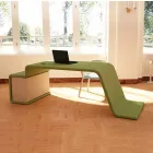 Büroschreibtisch mit hölzerner Kommode, hergestellt in Italien, Terralba Viadurini