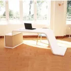 Büroschreibtisch mit hölzerner Kommode, hergestellt in Italien, Terralba Viadurini