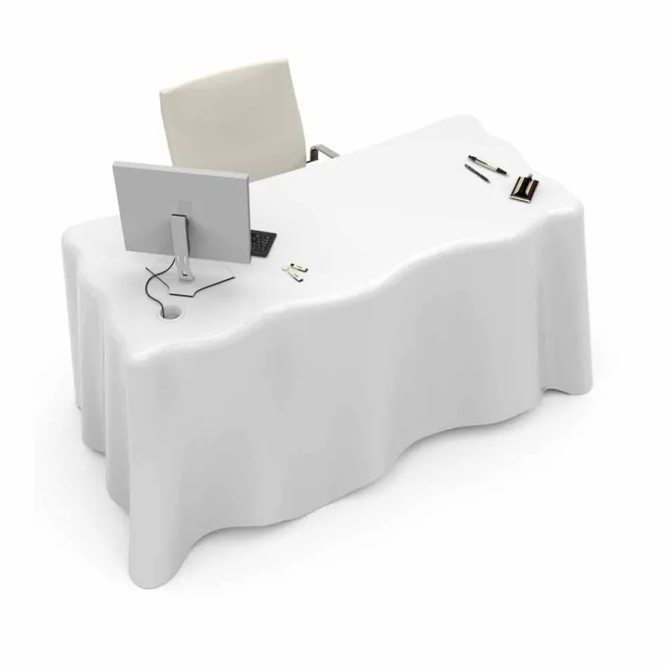 Modernes Design Büro-Schreibtisch von Stoff, Made in Italy Viadurini