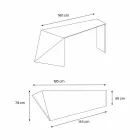 Modernes Design Büro Schreibtisch Extraleichtes Glas Made in Italy - Rosalia Viadurini
