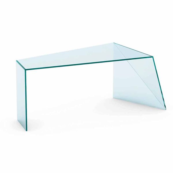 Modernes design büro schreibtisch extraleichtes glas made in italy - rosalia
