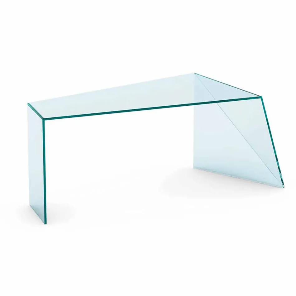 Modernes Design Büro Schreibtisch Extraleichtes Glas Made in Italy - Rosalia Viadurini