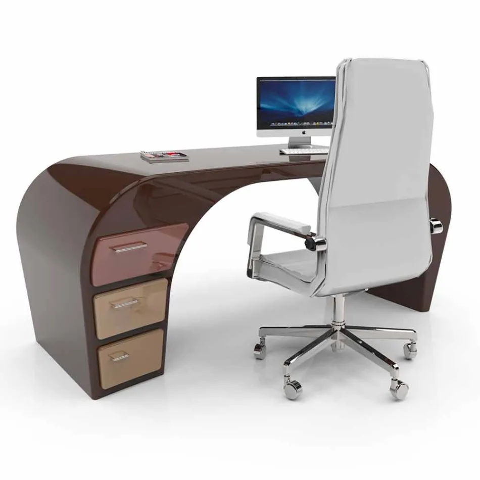 Moderner Büroschreibtisch, hergestellt in Italien von Miglianico Viadurini