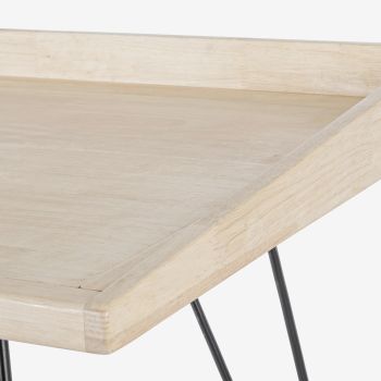Design-Schreibtisch im Industriestil aus Stahl und Holz - Sekretär
