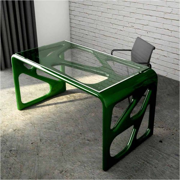 Schreibtisch in modernem design aus solid surface illa made in italy