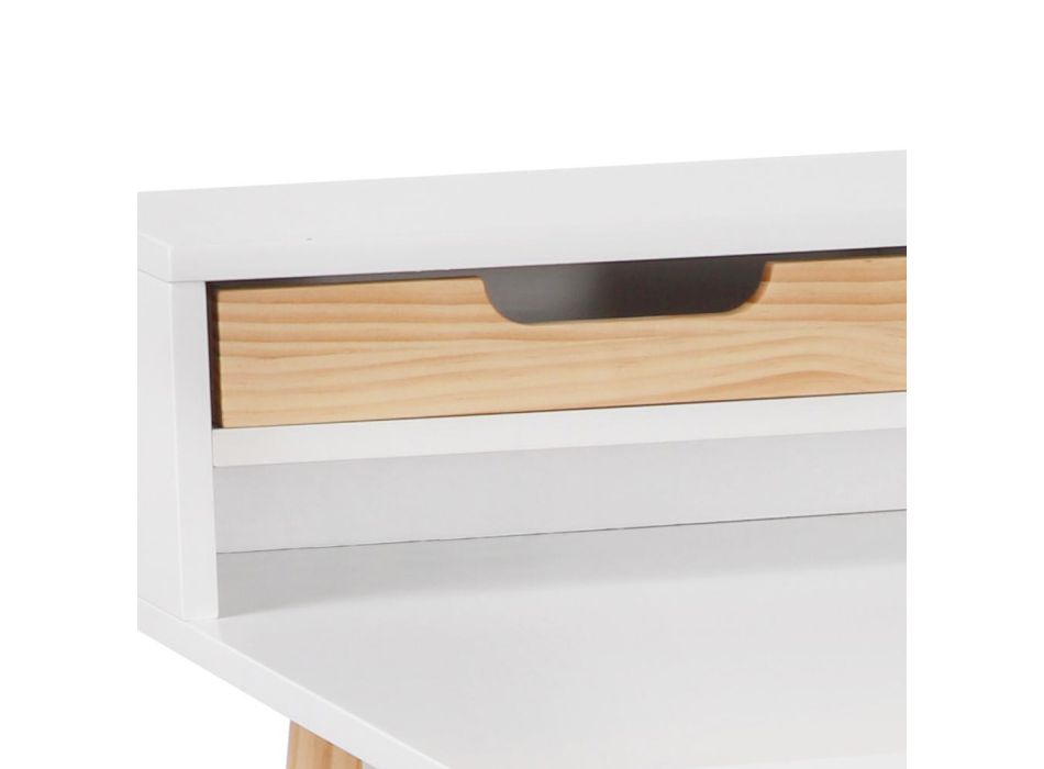 Design-Schreibtisch aus Kiefernholz und matt lackierter Mdf-Platte - Deutschland