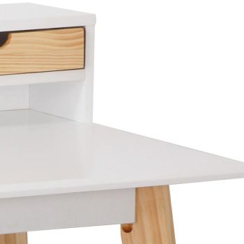 Design-Schreibtisch aus Kiefernholz und matt lackierter Mdf-Platte - Deutschland