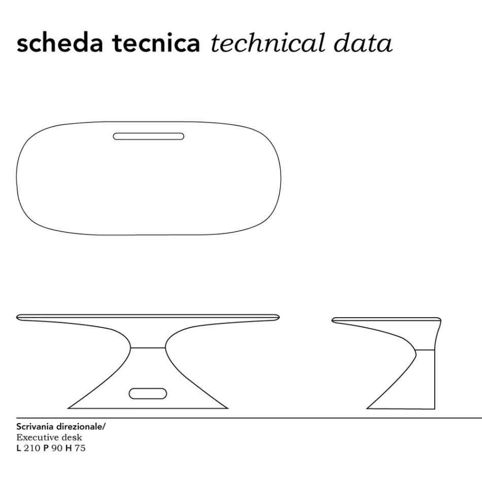 Karim Rashid Schreibtisch aus Harz - Smania Viadurini