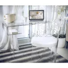 Schreibtisch aus transparentem Plexiglas mit Regal Made in Italy - Studiorum Viadurini