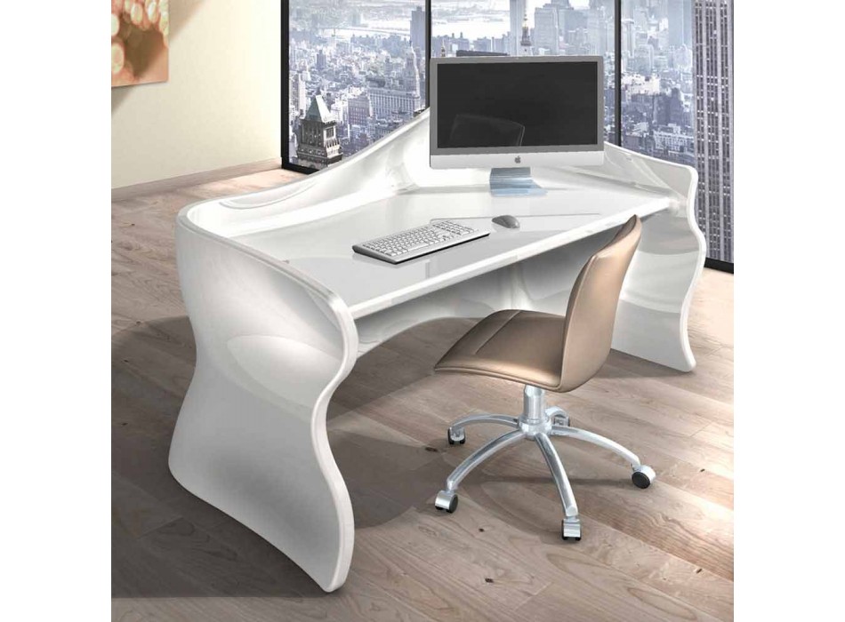 Moderner Schreibtisch Büro Veil, made in Italy